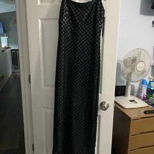 Black and silver formal dress